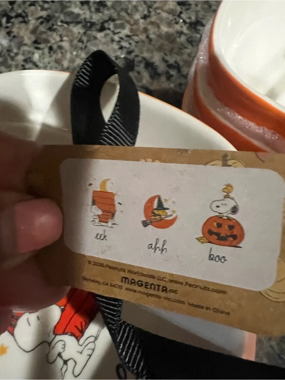 Snoopy Orange Pumpkin Bowls - Set of 2 /6 total